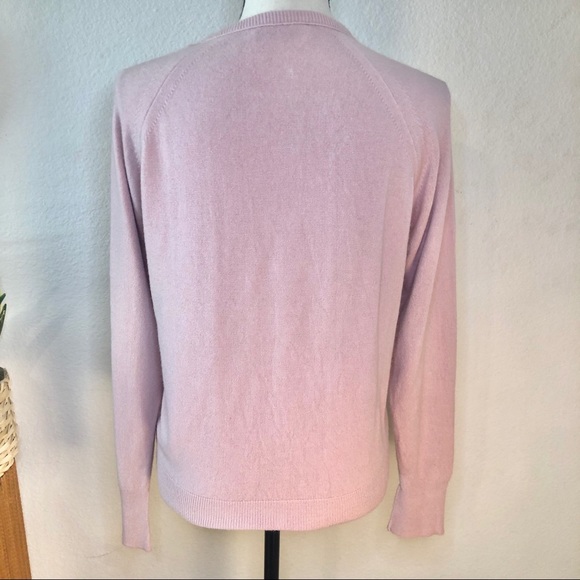 Vintage Designers Knitting Mills Luxelon Pink Button Up Cardigan Sweater - Picture 5 of 11